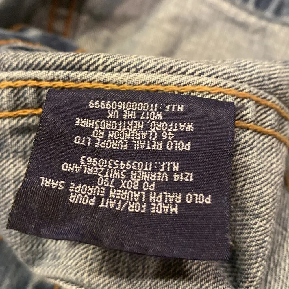 Ralph Lauren Blue Jean Cropped Jacket Girls Size XL
